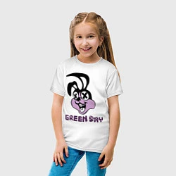 Футболка хлопковая детская Green Day: Rabbit, цвет: белый — фото 2
