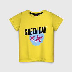 Футболка хлопковая детская Green Day: Dead Skull, цвет: желтый