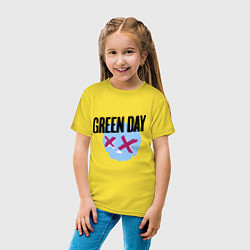 Футболка хлопковая детская Green Day: Dead Skull, цвет: желтый — фото 2