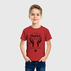 Футболка хлопковая детская Fragile Express, цвет: красный — фото 2