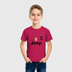 Футболка хлопковая детская Ronaldo: Juve Sport, цвет: маджента — фото 2
