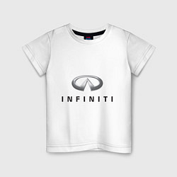 Футболка хлопковая детская Logo Infiniti, цвет: белый