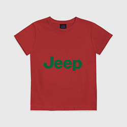 Футболка хлопковая детская Logo Jeep, цвет: красный