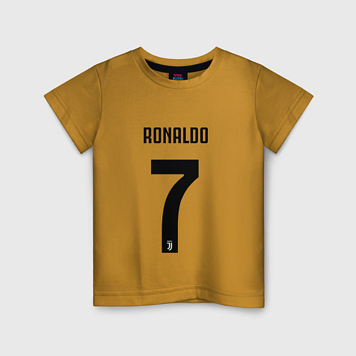 Детская футболка RONALDO 7 / Горчичный – фото 1