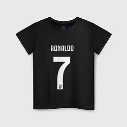 Футболка хлопковая детская RONALDO 7, цвет: черный