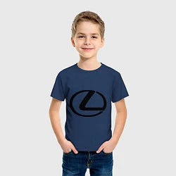 Футболка хлопковая детская Logo lexus, цвет: тёмно-синий — фото 2