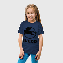 Футболка хлопковая детская Iveco, цвет: тёмно-синий — фото 2