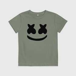 Футболка хлопковая детская Marshmello, цвет: авокадо