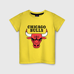 Футболка хлопковая детская Chicago Bulls, цвет: желтый