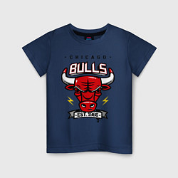 Футболка хлопковая детская Chicago Bulls est. 1966, цвет: тёмно-синий