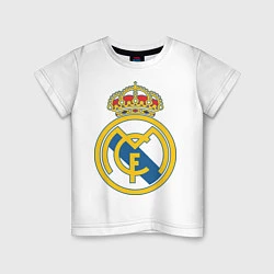 Футболка хлопковая детская Real Madrid FC, цвет: белый