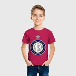 Футболка хлопковая детская Inter FC, цвет: маджента — фото 2