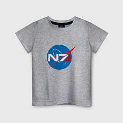 Футболка хлопковая детская NASA N7, цвет: меланж