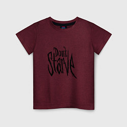 Футболка хлопковая детская Don't Starve, цвет: меланж-бордовый