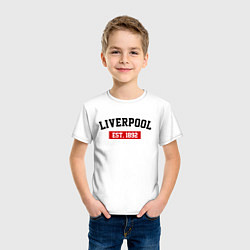 Футболка хлопковая детская FC Liverpool Est. 1892, цвет: белый — фото 2