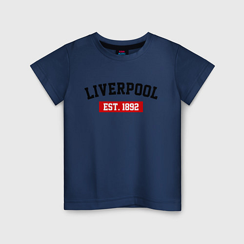 Детская футболка FC Liverpool Est. 1892 / Тёмно-синий – фото 1