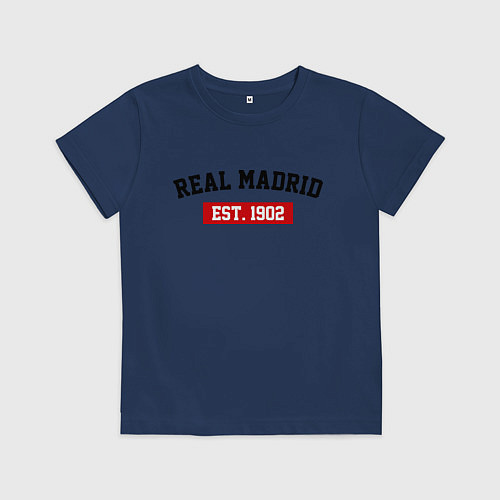 Детская футболка FC Real Madrid Est. 1902 / Тёмно-синий – фото 1