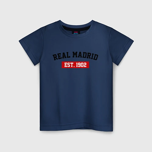 Детская футболка FC Real Madrid Est. 1902 / Тёмно-синий – фото 1