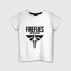 Футболка хлопковая детская Fireflies: Look for the Light, цвет: белый