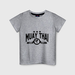 Футболка хлопковая детская Muay thai boxing, цвет: меланж
