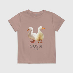 Футболка хлопковая детская GUSSI Ga-Ga, цвет: пыльно-розовый