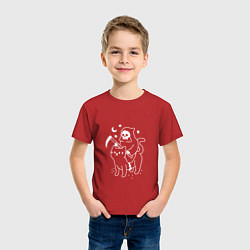 Футболка хлопковая детская Cat Got Your Soul, цвет: красный — фото 2
