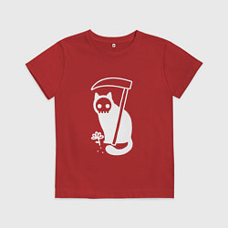 Футболка хлопковая детская Cat Got Your Soul, цвет: красный