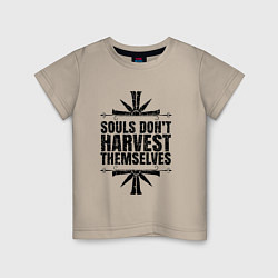 Футболка хлопковая детская Harvest Themselves, цвет: миндальный