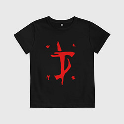 Футболка хлопковая детская MARK OF THE DOOM SLAYER, цвет: черный
