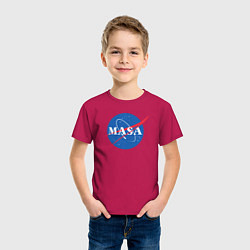 Футболка хлопковая детская NASA: Masa, цвет: маджента — фото 2