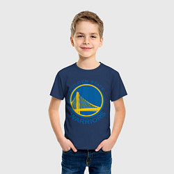 Футболка хлопковая детская Golden state Warriors, цвет: тёмно-синий — фото 2