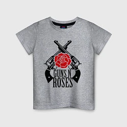 Футболка хлопковая детская Guns n Roses: guns, цвет: меланж