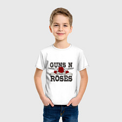 Футболка хлопковая детская Guns n Roses: rock'n'roll, цвет: белый — фото 2