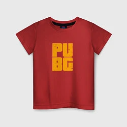 Футболка хлопковая детская PUBG Only, цвет: красный