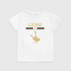 Футболка хлопковая детская GUSSI Fashion, цвет: белый