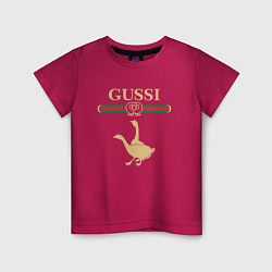 Футболка хлопковая детская GUSSI Fashion, цвет: маджента