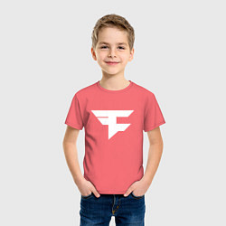 Футболка хлопковая детская FAZE Symbol, цвет: коралловый — фото 2