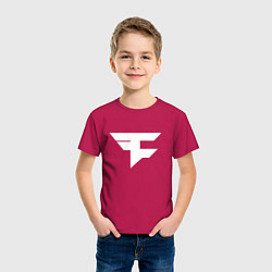 Футболка хлопковая детская FAZE Symbol, цвет: маджента — фото 2