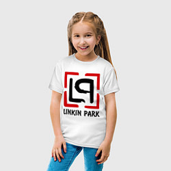 Футболка хлопковая детская Linkin park, цвет: белый — фото 2