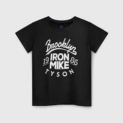 Футболка хлопковая детская Brooklyn: Iron Mike, цвет: черный