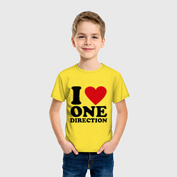 Футболка хлопковая детская I love one direction, цвет: желтый — фото 2