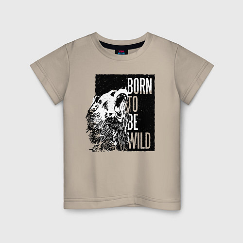 Детская футболка Born to be Wild / Миндальный – фото 1