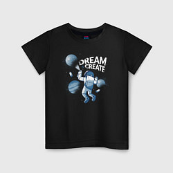 Футболка хлопковая детская Dream Create, цвет: черный