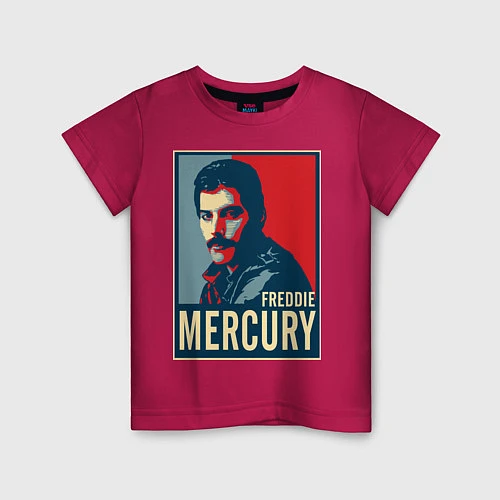 Детская футболка Freddie Mercury / Маджента – фото 1