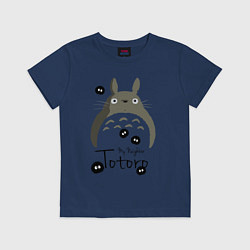 Футболка хлопковая детская My Neighbor Totoro, цвет: тёмно-синий