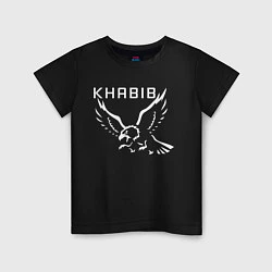 Футболка хлопковая детская Khabib Eagle, цвет: черный
