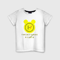 Футболка хлопковая детская 21 Pilots: Yellow Mouse, цвет: белый
