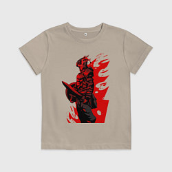 Футболка хлопковая детская Убийца гоблинов, цвет: миндальный