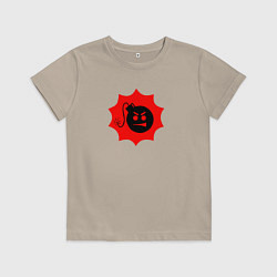 Футболка хлопковая детская Serious Sam, цвет: миндальный