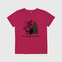 Футболка хлопковая детская Matrix Alice, цвет: маджента